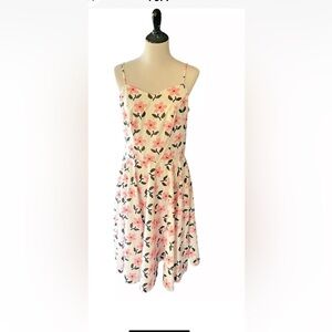 Womens Magnolia Place Size XL Dress Spring Floral Pink Eyelet Summer Wedding